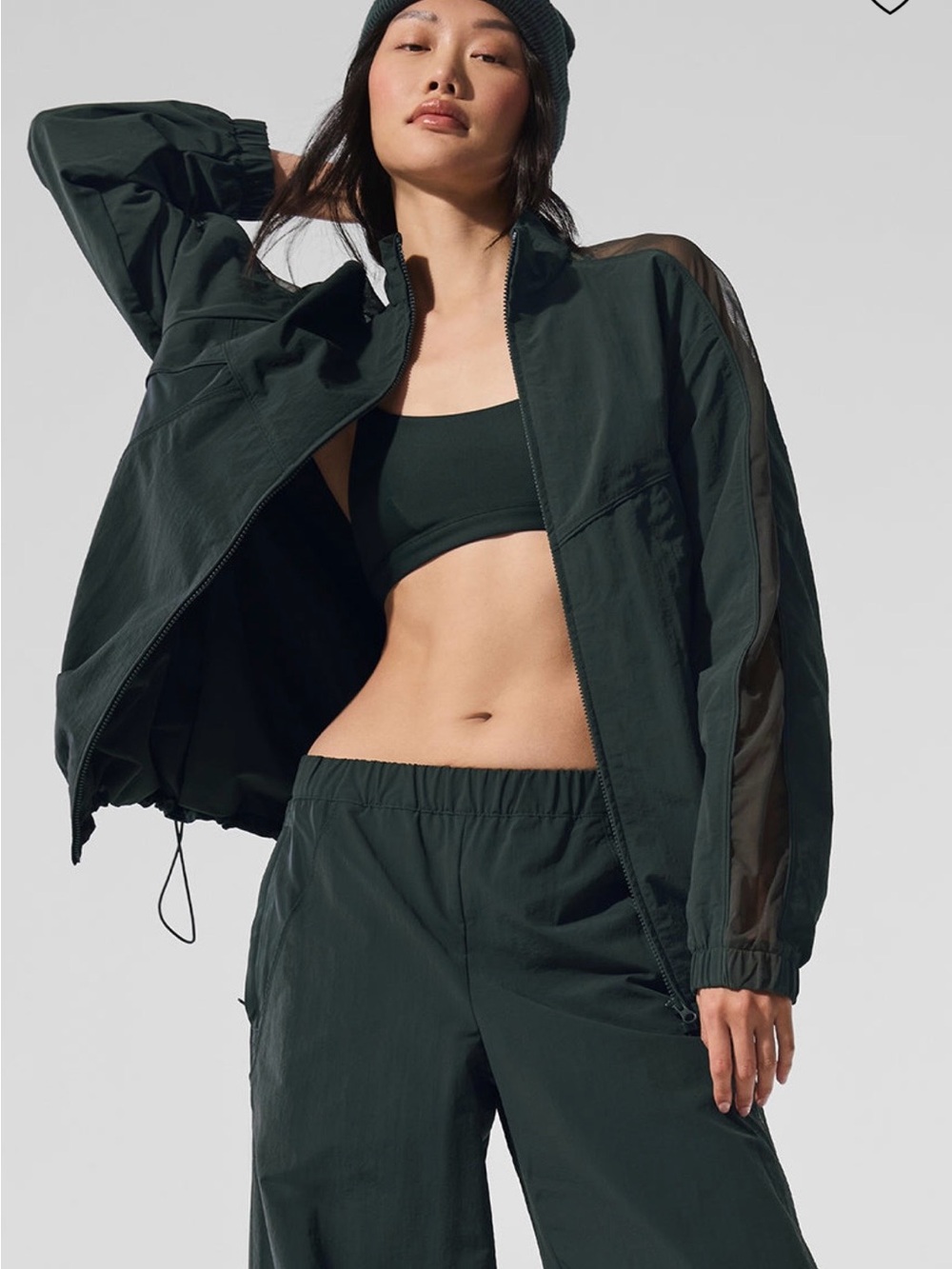 ALO Origin Full Zip Track Jacket Green Size XS - Picture 2 of 5